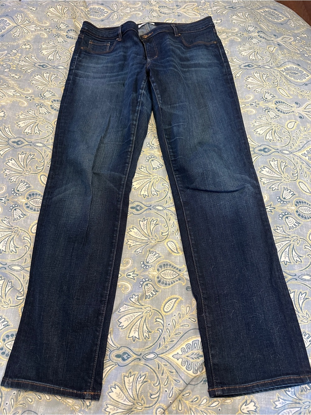 LOFT Women's Dark Blue Straight Jeans